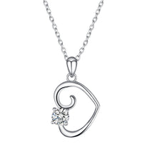 Load image into Gallery viewer, Heart Diamante Pendant 925 Silver Necklace