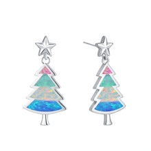 Load image into Gallery viewer, Colorful Christmas Tree Earrings