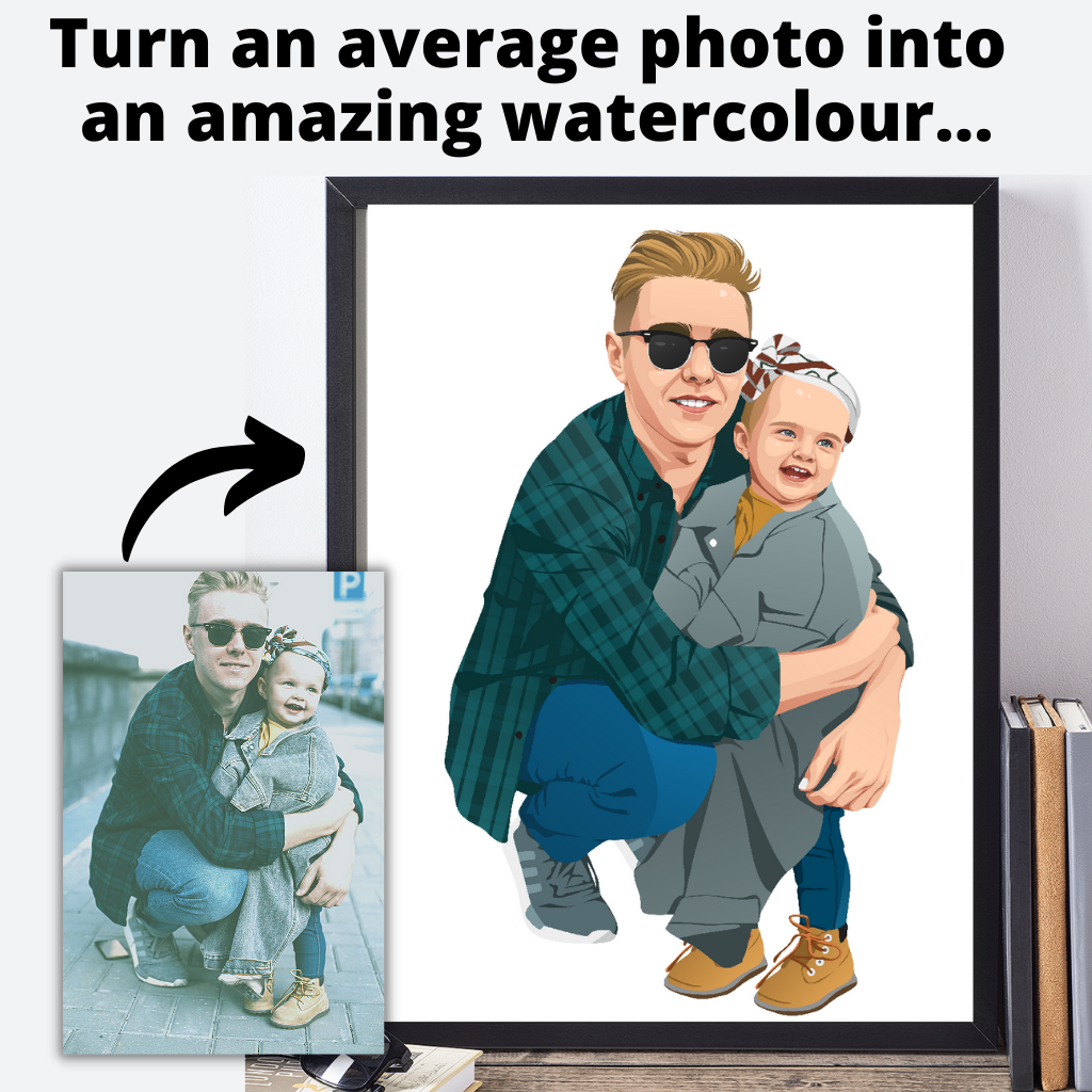 Turn Photos Of Loved Ones Into A Beautiful Watercolour!