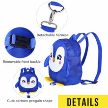 Load image into Gallery viewer, Kids Penguin Safety Harness Backpack