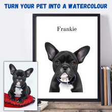 Load image into Gallery viewer, Personalised Pet Portrait - Amazing Watercolour Print!