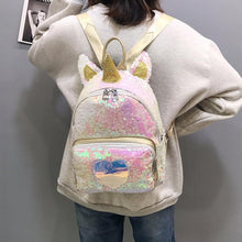 Load image into Gallery viewer, Unicorn Glitter School Backpack