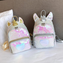 Load image into Gallery viewer, Unicorn Glitter School Backpack