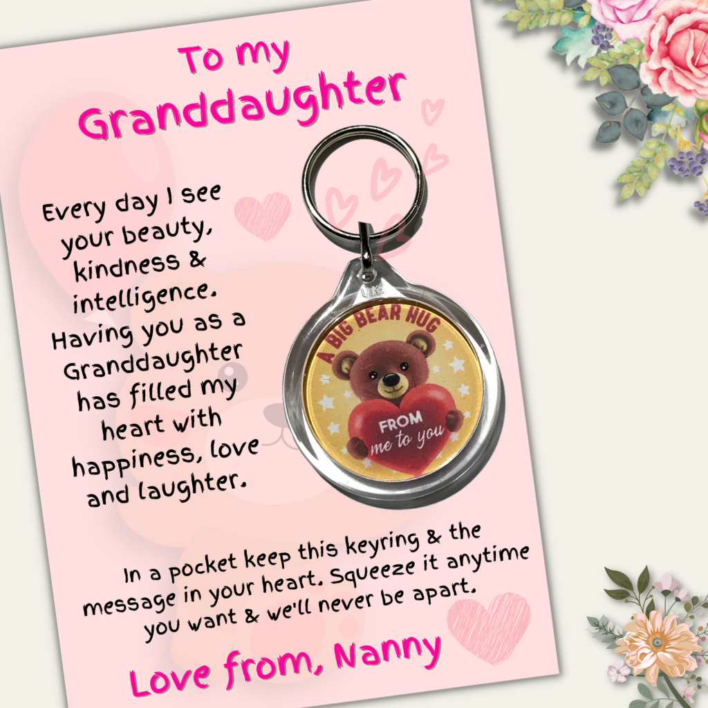 The Granddaughter Keyring & Message Card
