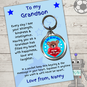 The Grandson Keyring & Message Card