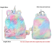 Load image into Gallery viewer, Unicorn Furry Backpack