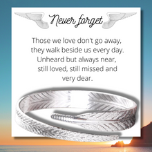 Load image into Gallery viewer, Angel Feather Bracelet &amp; Printed Card