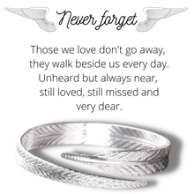 Load image into Gallery viewer, Angel Feather Bracelet &amp; Printed Card