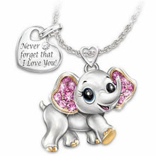 Load image into Gallery viewer, The Cute Never Forget Elephant Necklace