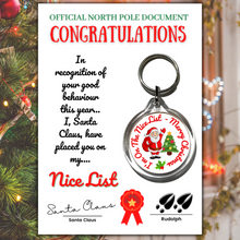 Load image into Gallery viewer, The Nice List Keyring &amp; Message Card