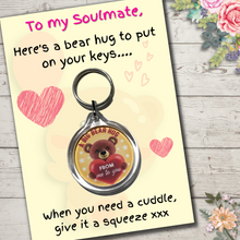 Load image into Gallery viewer, The Soulmate Bear Hug - Keyring &amp; Card