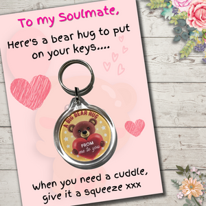 The Soulmate Bear Hug - Keyring & Card