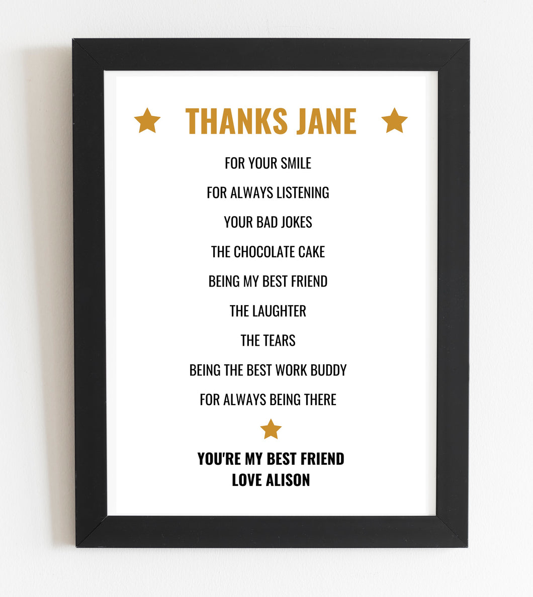 We Love You - Personalised Print