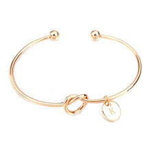 Load image into Gallery viewer, Personalised Knot Initial Bangle