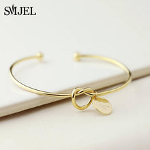 Load image into Gallery viewer, Personalised Knot Initial Bangle