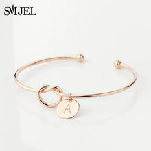 Load image into Gallery viewer, Personalised Knot Initial Bangle