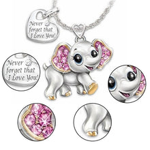 Load image into Gallery viewer, The Cute Never Forget Elephant Necklace