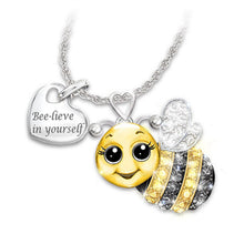 Load image into Gallery viewer, Bee-lieve In Yourself Rhinestone Necklace