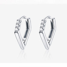 Load image into Gallery viewer, Unique V Shape 925 Earrings