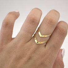 Load image into Gallery viewer, The Double Chevron or Shooting Arrow Ring