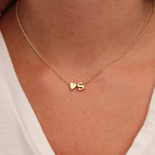 Load image into Gallery viewer, Cute Heart Initial Necklace