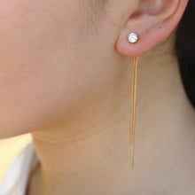 Load image into Gallery viewer, Rhinestone Long Drop Earrings