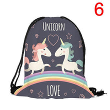 Load image into Gallery viewer, Unicorn Travel Drawstring Bag
