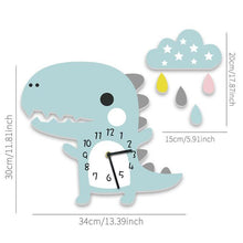 Load image into Gallery viewer, Cute Dinosaur Wall Clock