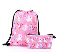 Load image into Gallery viewer, Unicorn Drawstring Bag and Travel Purse