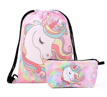 Load image into Gallery viewer, Unicorn Drawstring Bag and Travel Purse
