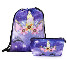Load image into Gallery viewer, Unicorn Drawstring Bag and Travel Purse