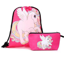 Load image into Gallery viewer, Unicorn Drawstring Bag and Travel Purse