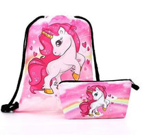 Load image into Gallery viewer, Unicorn Drawstring Bag and Travel Purse