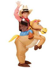 Load image into Gallery viewer, Inflatable Dinosaur Unicorn Cowboy Costume